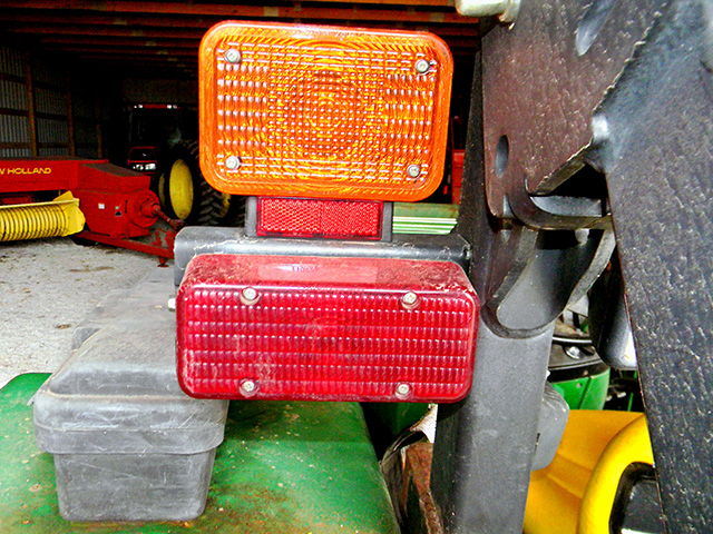 Tractor rear lights, Image by Steve Thompson